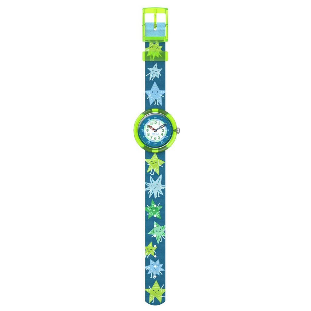 Swatch Flik Flak Starry Glow FBNP242 Boys' Green Watch