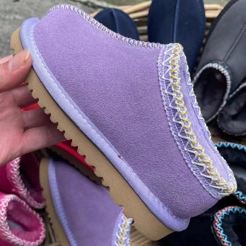 Classic Winter Kids Toddler Snow Boots New Design Girls Boys Genuine Cow Leather Outdoor Fur Shoes Baby Ultra Mini Warm Slippers