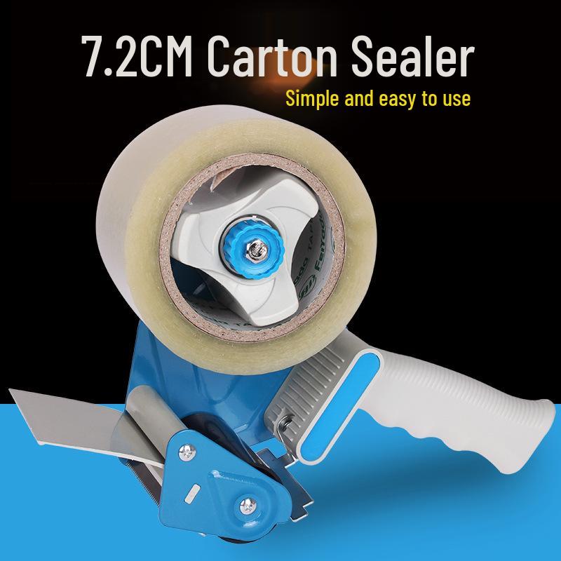 72mm Metal Tape Dispenser Handheld Cutter Sealing Machine 3-inch