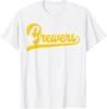 Винтажная футболка с прозвищем игроков Brewers Дизайн Brewers Throwback