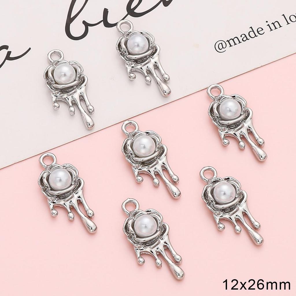 Золотой/серебряный цвет сплава Алмазное сердце роза бабочка кулон для изготовления ювелирных изделий DIY ожерелье браслет серьги