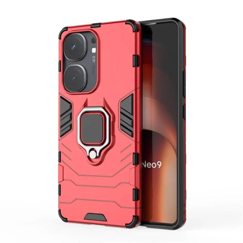 Для VIVO iQOO Neo 9 Neo9 Pro 5G задняя крышка телефона чехол противоударный защитный против падения металлический держатель кольца магнитный защитный чехол