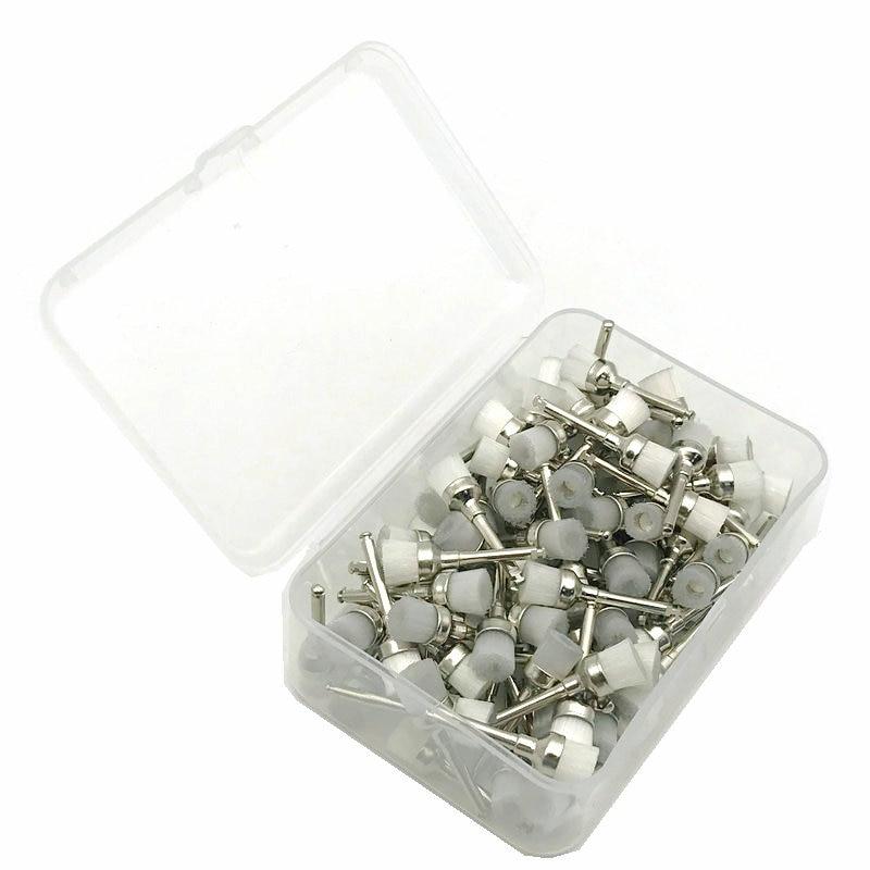 100 шт., щетки для полировки зубов, чаша с защелкой, нейлоновая зубная профилактическая щетка, щетки для полировки зубов в лаборатории, инструменты для стоматологической клиники