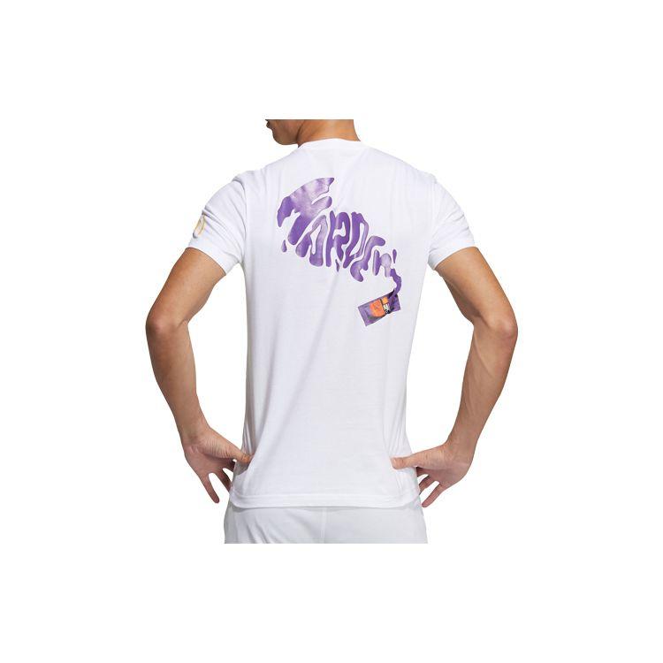 adidas Футболка с коротким рукавом Harden Tribute, мужские топы, белая, GM4058