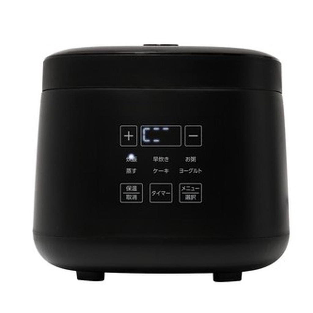 ROOMMATE Compact Rice Cooker 4 Cups HOKAHOKA Cooking Black RM-218TE-BK