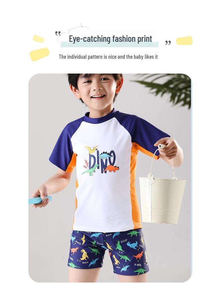 Комплект раздельного купальника для мальчиков: Профессиональные солнцезащитные плавки для детей 2025