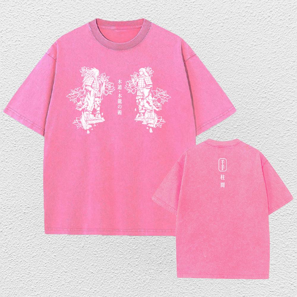 Уличная летняя футболка с коротким рукавом в винтажном стиле с японским принтом в стиле аниме, мужская повседневная свободная футболка в стиле Харадзюку с потертостями