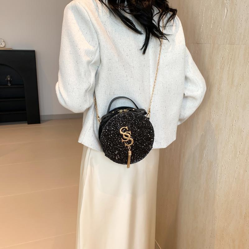 Модная сумка, модная сумка через плечо, простая повседневная женская сумка 2024 года, летняя новая ретро-повседневная маленькая круглая сумка