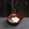Ceramic Incense Burner Flower Design Incense Burning Tray Incense Stick Holder  Home Decor