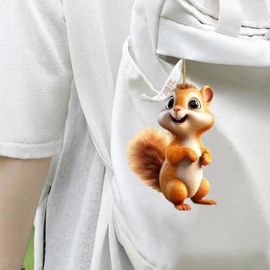 Автомобильная подвеска в виде белки, подвесное украшение со шнурком, легко подвешивается, универсальное использование, украшение для брелока, автомобильный аксессуар