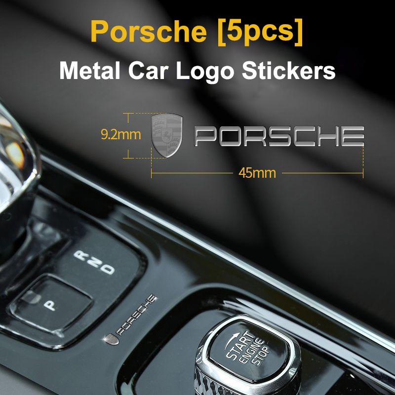 3D Металлические Креативные Наклейки на Автомобиль Водонепроницаемые Наклейки Аксессуары для Интерьера Для Porsche 911 718 Taycan Panamera Cayenne Macan Cayman