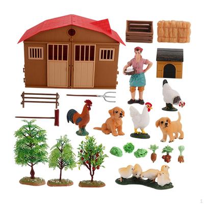 Набор фигурок Farm Animals, Игрушки, Реалистичный игровой набор с амбаром, для детей 3 4 5 6 лет