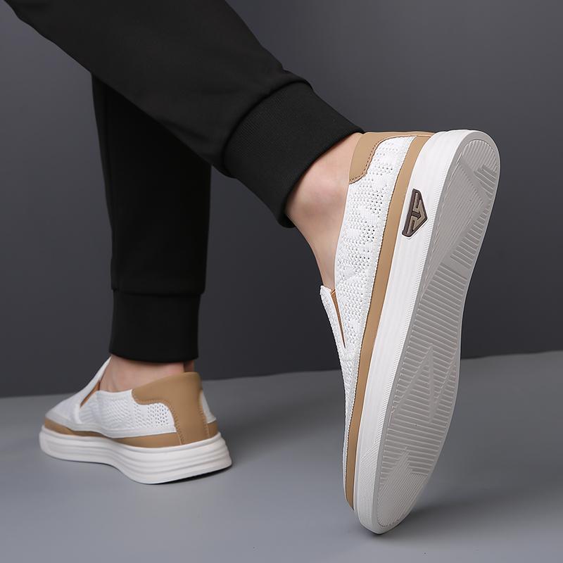 Легкие универсальные кроссовки, дизайнерские мокасины с вырезами, универсальные туфли для ходьбы, мокасины, повседневная мужская кожаная обувь