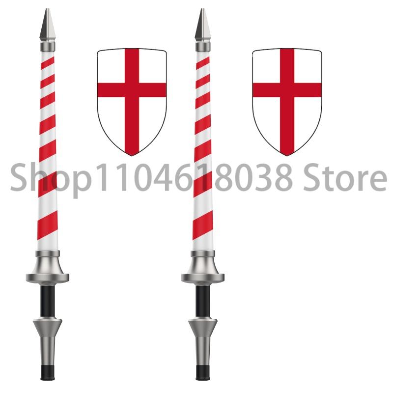 Средневековые Военные Фигурки Осьминог Морской Демон Рыцари Строительные Блоки Оружие Аксессуары Меч Храм Копье Щит MOC MINiBricks