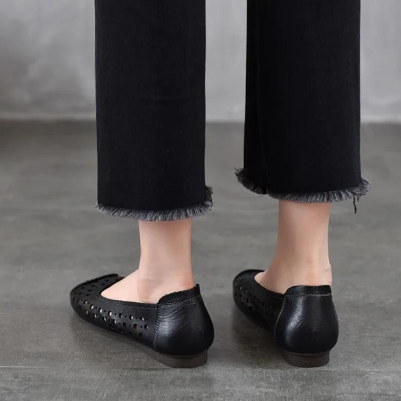 Johnature Летние дышащие туфли на плоской подошве из натуральной кожи, удобные сандалии с квадратным носком и мягкой подошвой