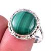 Кольцо из стерлингового серебра 925 пробы с натуральным малахитом, размер 10 A5V07