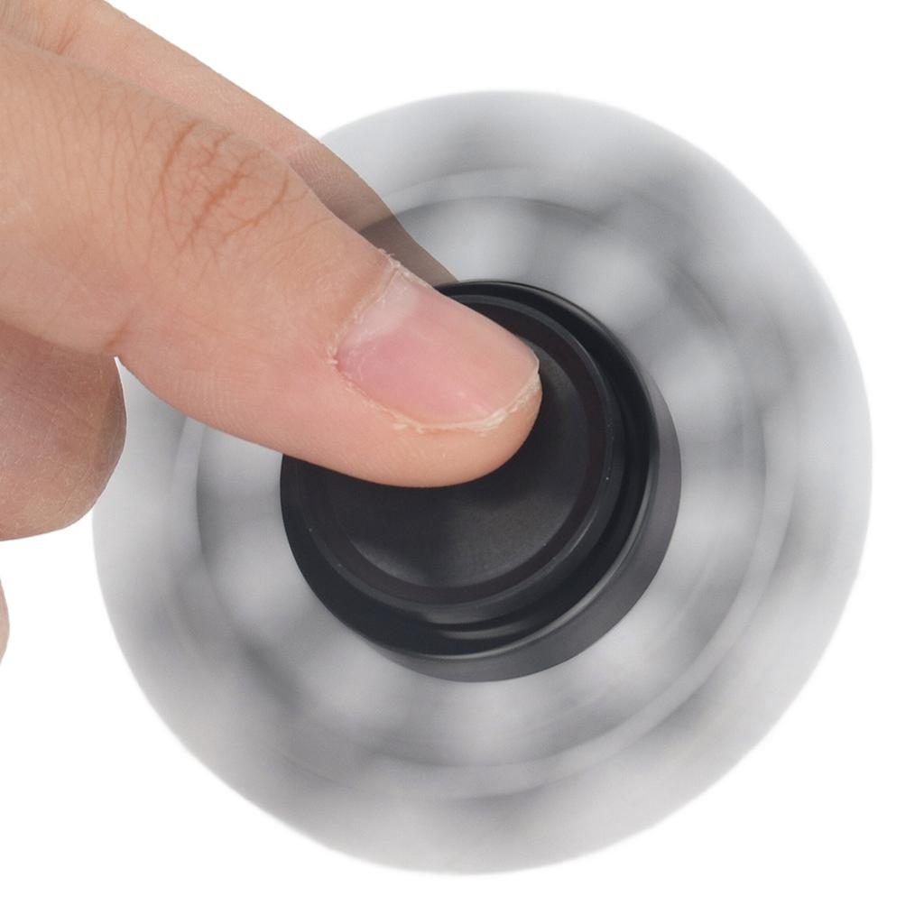 Anxiety Relief Rotating Toy Portable Sun Shaped Fingertip Rotation Toy for ADD ADHD Christmas Black