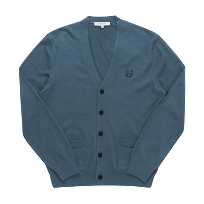 Кардиган мужской MaiSon KitSune с V-образным вырезом и патчем в виде головы смелой лисы Mm00509kt1036