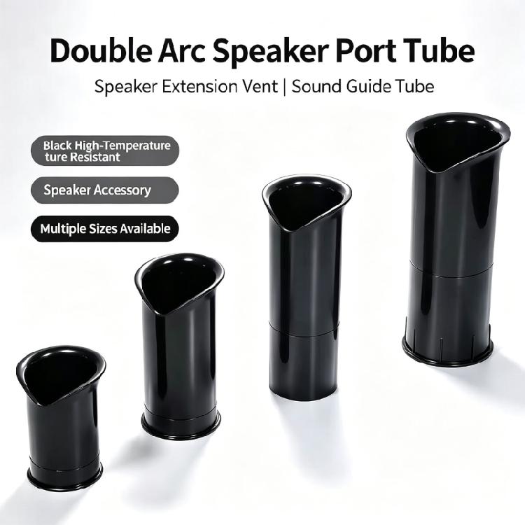 Thickened Plastic Speaker Port Tube with Waveguide Structure for Speaker Enclosure Repair and Modification Projects