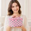 Large capacity Polka Dot PVC  Makeup Bag PVC Make Up Organizer  for Shampoo Conditioner Brushes Set