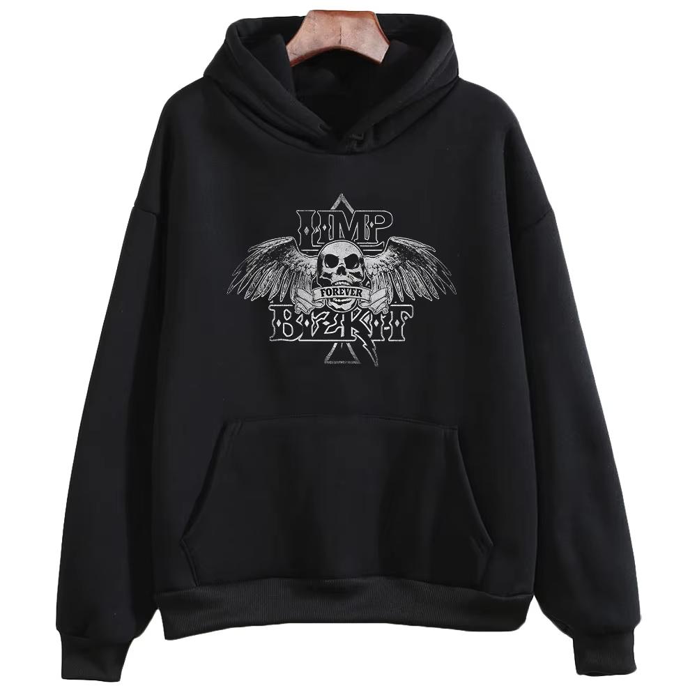 Limp Bizkit Forever Hoodies Retro Vintage Print Sweatshirts Y2K Unisex Pullover Vintage Hip Hop Streetwear Oversized Sweatshirts