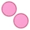 2PCS Diamond Car Coaster Water Cup Slot Non-Slip Mat Silica Gel Pad Cup Holder Mat Car Gadget Bling Car Accessories for Woman