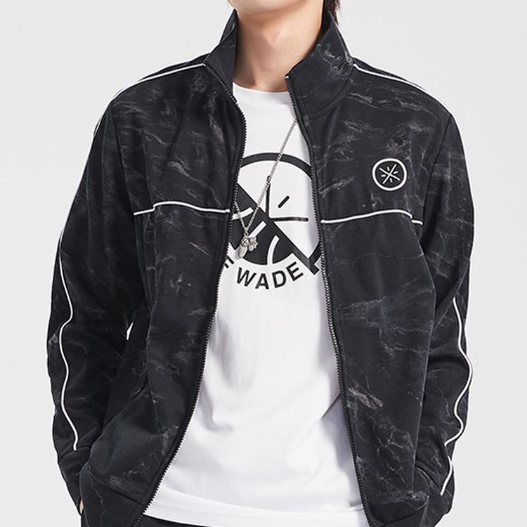 Мужская толстовка Li Ning Wade Series Casual Sports Standard Black Printed Long Sleeve Sweatshirt AWDQ551-1