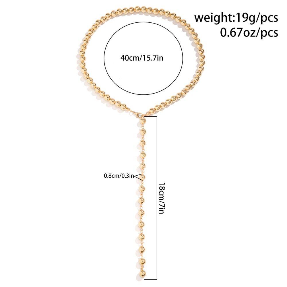 Готический Ретро Ключичная Цепочка Длинная Цепочка Y-образное Ожерелье Элегантное Жемчужное Ожерелье Пляжная Одежда