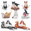 Simulation Cat Model 8 Cat Lying On The Side Cat Sitting Cat Playing Kitten Desktop Static Ornament Toy