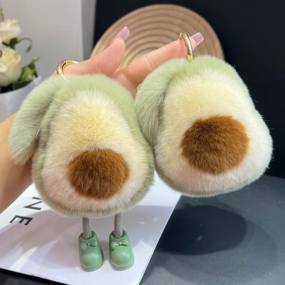Новый милый брелок для ключей с фруктами, плюшевый авокадо, брелок для автомобиля, кулон для пары, милый плюшевый кукольный рюкзак, кулон, аксессуары