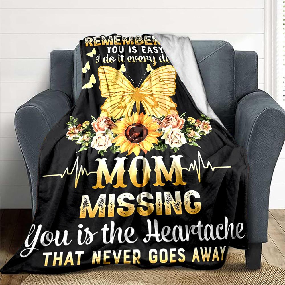 1pc Mom Loved One Tribute Art Print Blanket - Perfect Gift for Birthdays, Christmas & Halloween- Soft, Warm & Versatile yy250909163