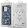 Guess Guhcp15Lpg4Gpb iPhone 15 Pro 6.1 Niebieski/Blue Hardcase 4G Trójkątne Metalowe Logo