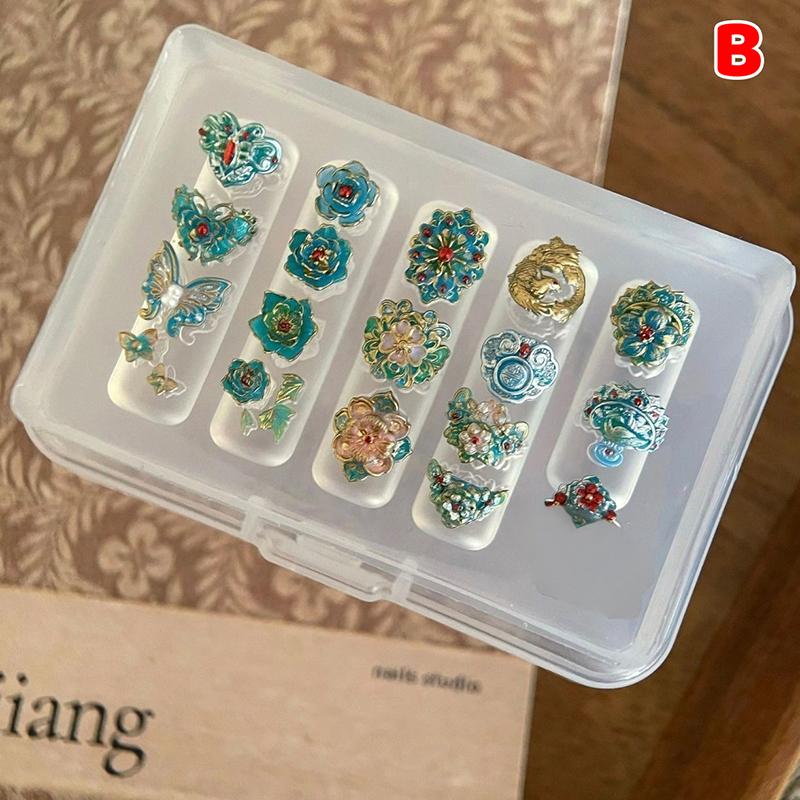 Chinese Retro Butterfly Style Silicone Nail Mold Cartoon Dream Lace Umbrella 3d Nail Jewelry Artistic And Creative Nail Mold