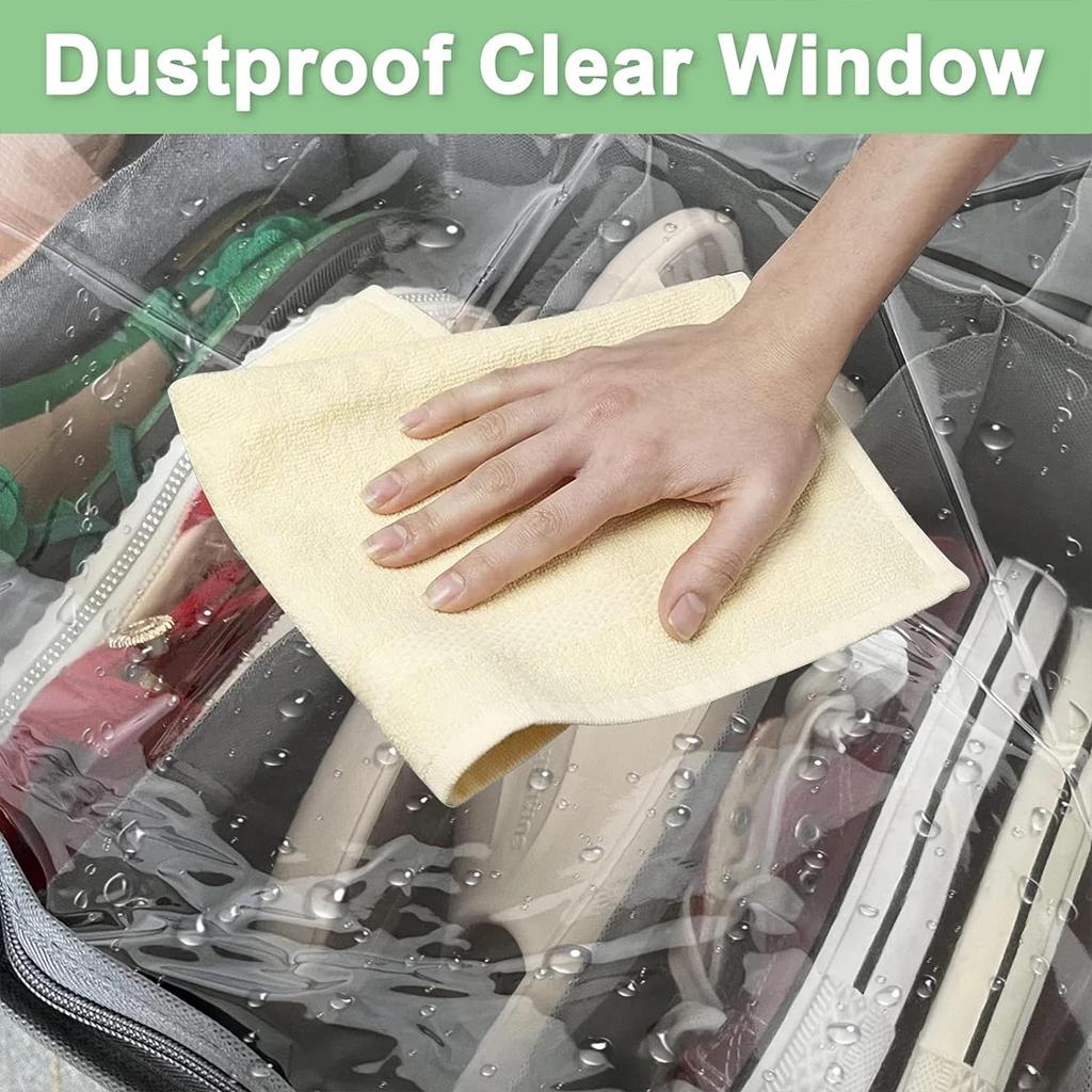 1pc- Non-woven Bed Bottom Storage Box Foldable Shoes Dust Storage Box with Cover Visual Finishing Storage Box