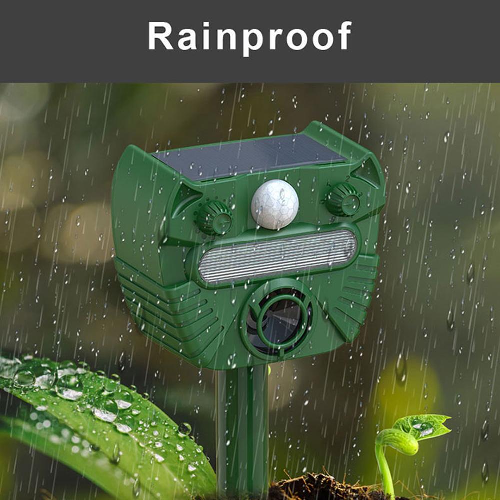 Ультразвуковой отпугиватель животных на солнечной батарее, отпугиватель оленей, белок, водостойкий отпугиватель животных на открытом воздухе