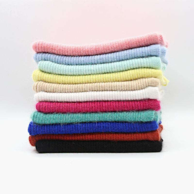 Вязаный шарф из кроличьей шерсти, шапка с капюшоном, женские кашемировые шапочки, теплая зимняя Балаклава унисекс, нагрудник для катания на лыжах, шерстяной чепчик на открытом воздухе, оптовая продажа