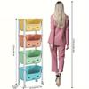 Trolley Shelf Children's Toy Storage Rack Household Bookshelf Drawing Book Rack Movable Multi-layer Finishing Rack