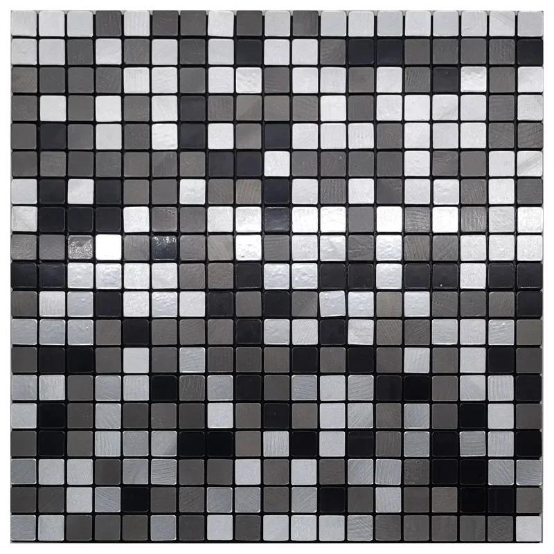 3D европейская гладкая металлическая мозаика настенная наклейка самоклеящаяся плитка кухня ванная комната бар гостиная ТВ фон настенный декор палка