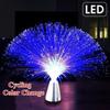 Многоцветный светодиодный оптоволоконный светильник для праздника, Рождества, свадьбы, украшения дома, светодиодный многоцветный меняющийся оптоволоконный фонтан, ночник