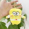 Soft Short Plush Spongebob And Patrick Star Figurine Keychain With Cute Design