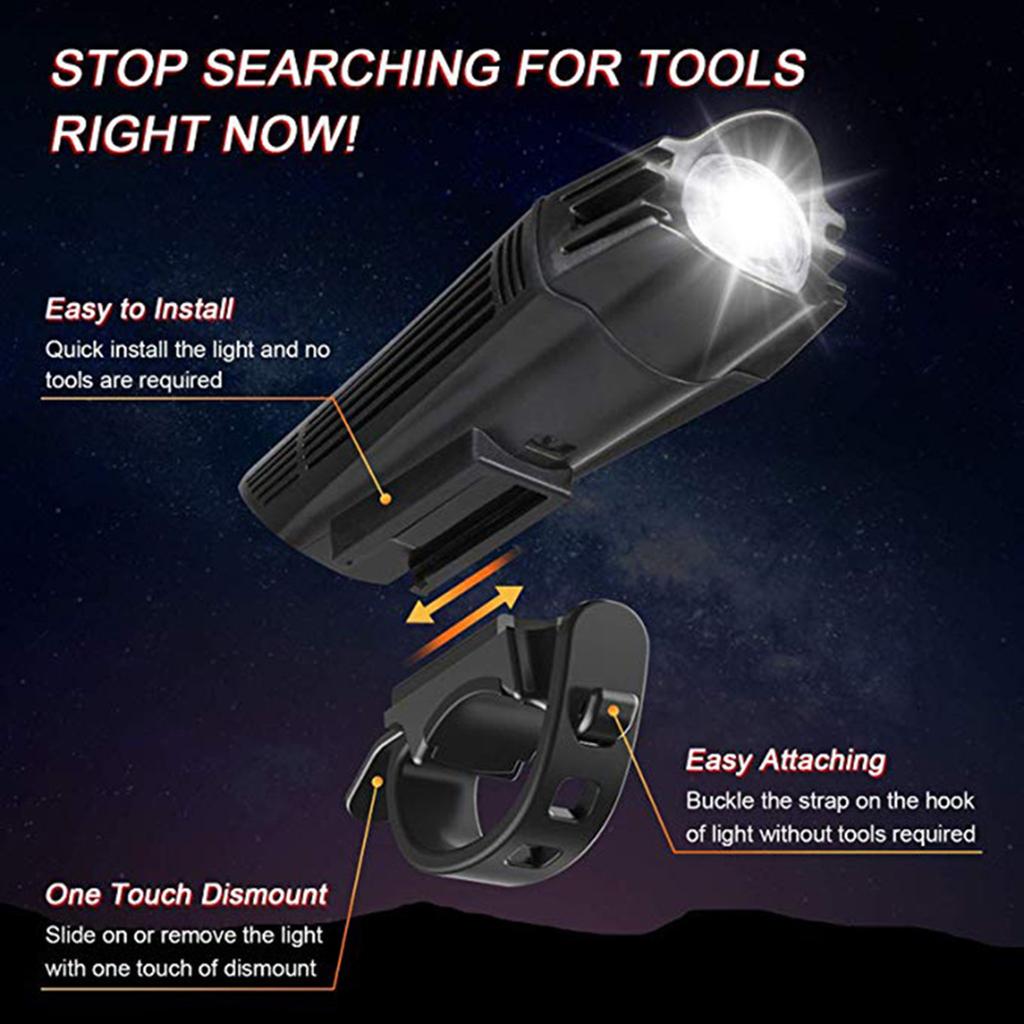 HJ-057 Супер яркая USB аккумуляторная велосипедная лампа для горного велосипеда Ночная езда Предупреждающая лампа IPX45