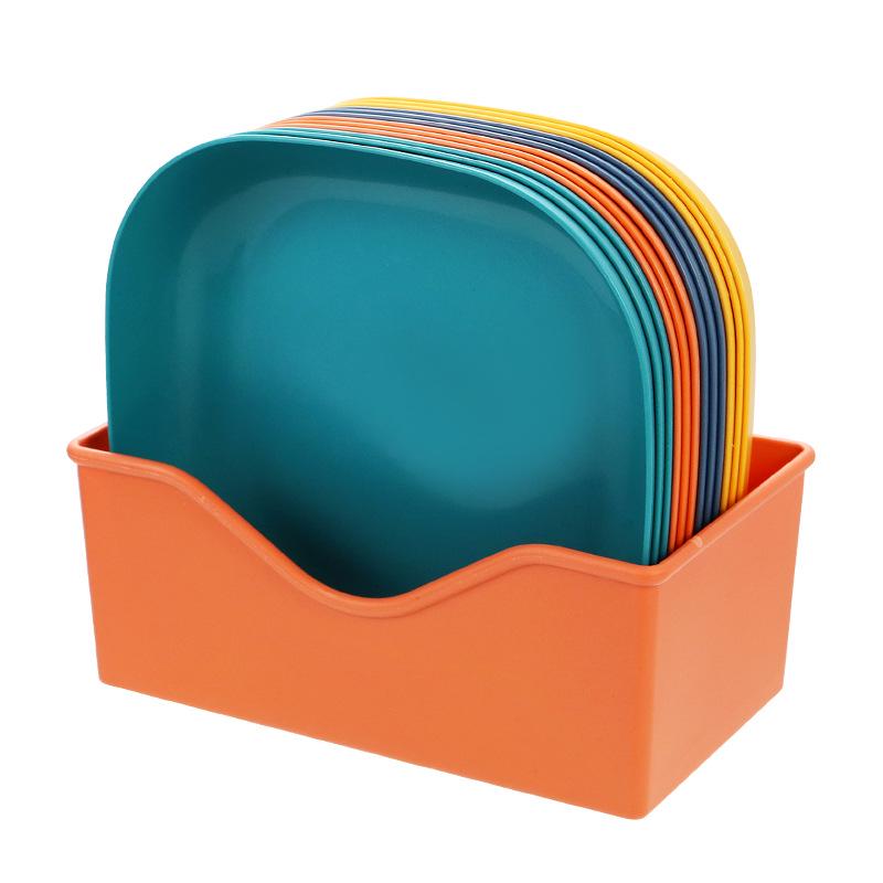 Японский обеденный набор из костяных тарелок: Элегантная тарелка для фруктов, орехов и конфет с местом для хранения, идеально подходит для домашнего использования или в качестве подарка