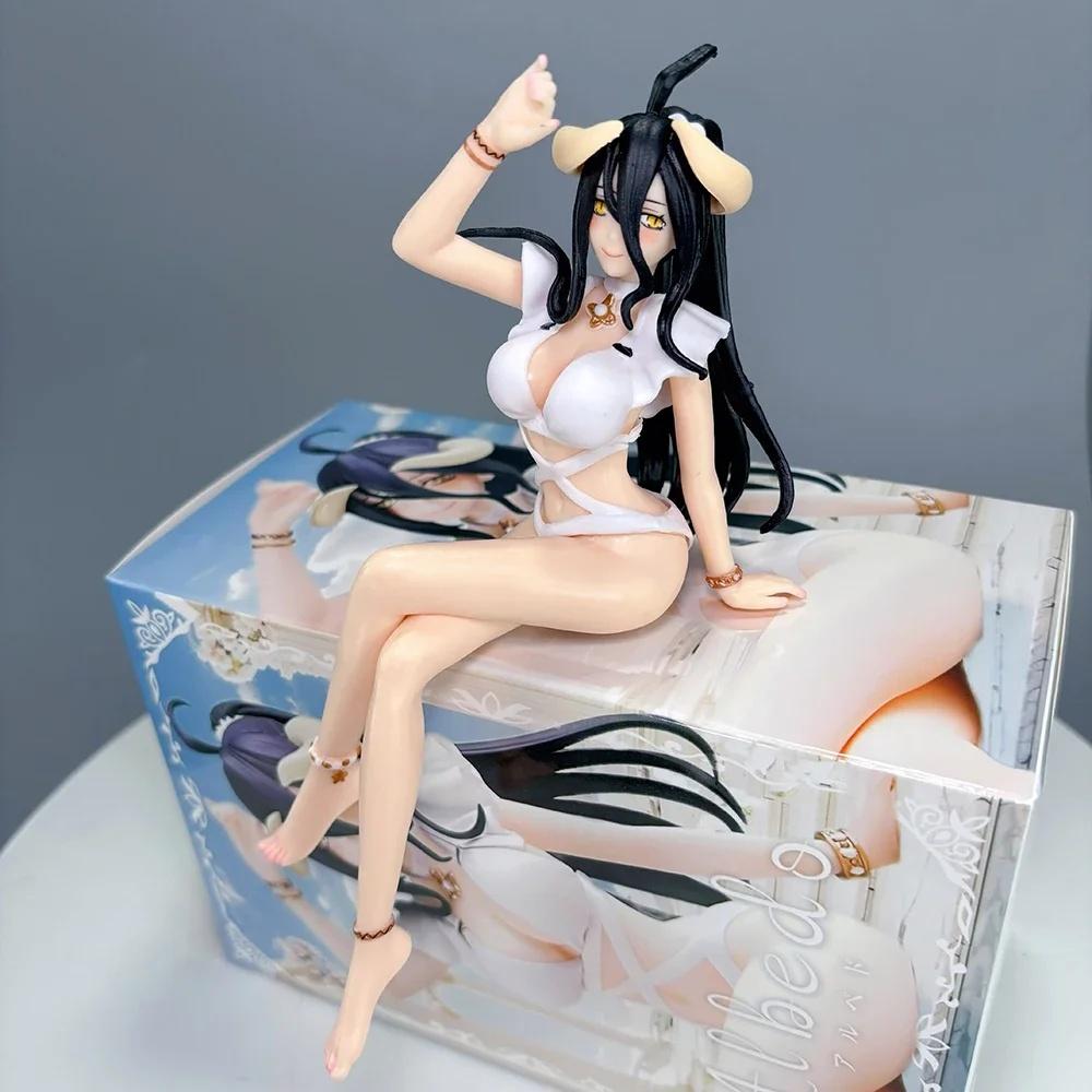 Overlord 16Cm Albedo Anime Figure White Swimsuit Models Collection Ornaments Action Noodle Stopper Model Pvc Collectible Toy