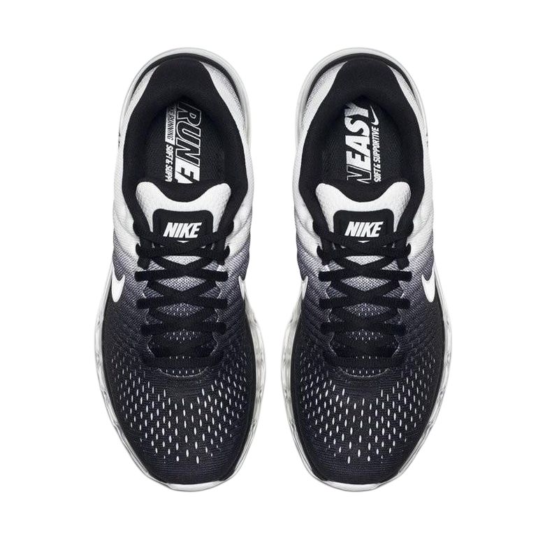 Nike Air Max 2017 Удобные Мягкая Ткань Низкий Верх Кроссовки для Бега Унисекс Кроссовки Черный 849560-010