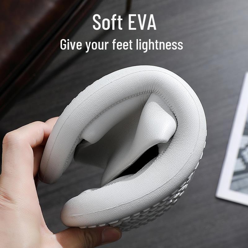 Нескользящие сандалии для ванной для мужчин и женщин: Дезодорирующие тапочки из ЭВА на толстой подошве для дома и лета.