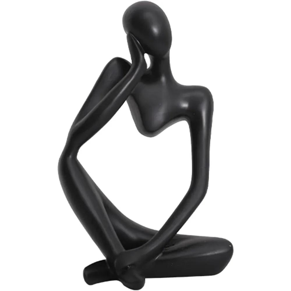 Vilead Nordic Abstract Sculpture Thinker Statue Resin Woman Figurine Office Home Decoration Accessories Decor Crafts Modern Art