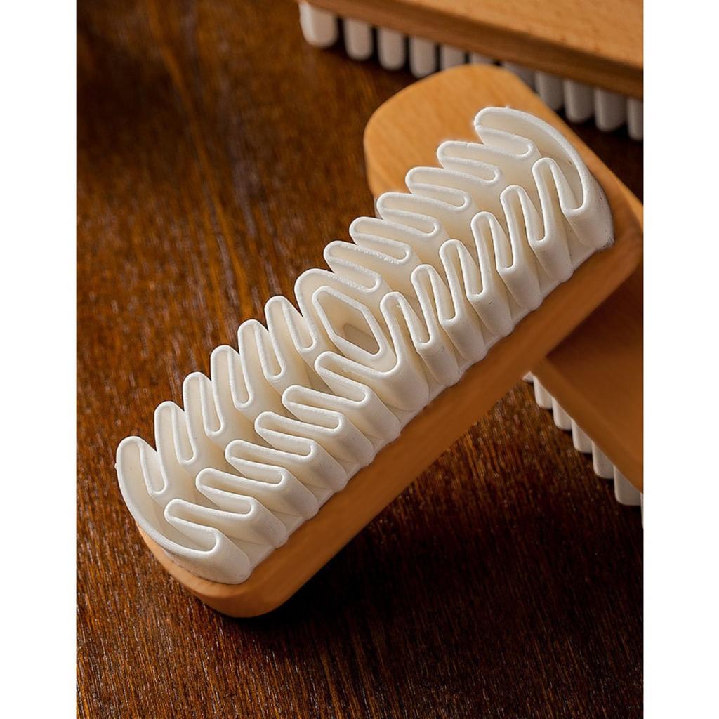 Advanced Suede and Horsehair Soft Brush Imitation Leather Shoe Cleaning Brush - Effectively Cleans Delicate Shoes, Suitable for Boots, Bags