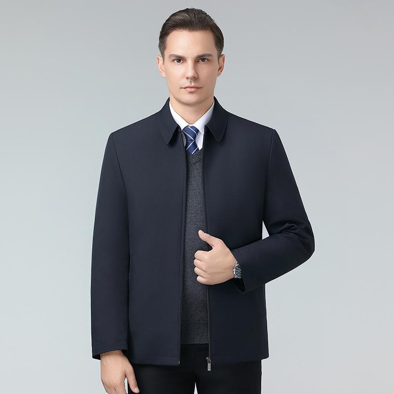 Куртка со съемной норковой подкладкой, мужская зимняя куртка для папы среднего возраста с утолщенными лацканами