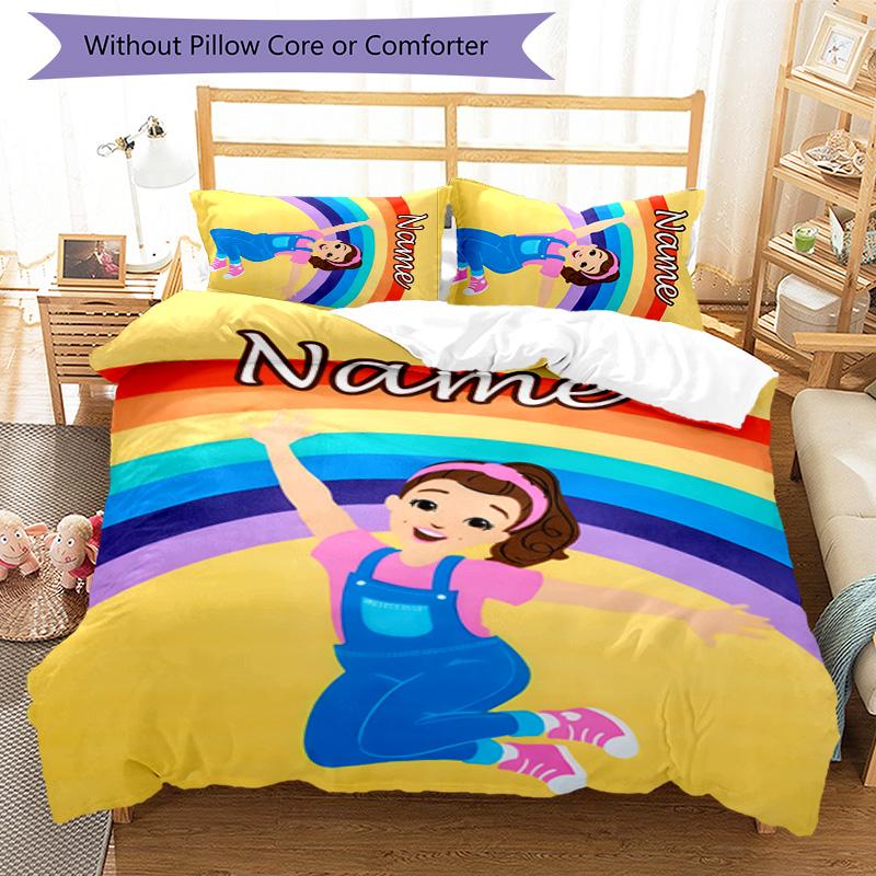 3pcs Ms Rachel2 Cover Set - Personalized Name, HD Printed Bedding with 1 Cover and 2 Pillowcases - Perfect for Home Decor, Easy Care
