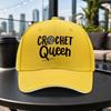Crochet Queen Sandwich Baseball Cap Unisex Adjustable Lightweight Casual Hat Multiple Colors
